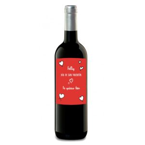 Botellín Vino Rioja 375 ml con etiqueta San Valentín